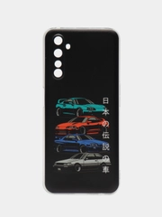 Силиконовый чехол на Realme 6 Pro / Реалми 6 Про прозрачный, с рисунком, защита камеры