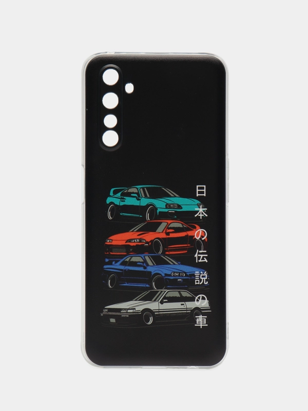 Силиконовый чехол на Realme 6 Pro / Реалми 6 Про прозрачный, с рисунком, защита камеры