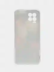 Кораллово-розовый чехол на Oppo Realme 8/8 Pro / Реалми 8/8 Про прозрачный, с рисунком, защита камеры