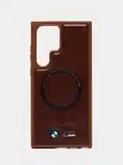 Коричневый чехол MagSafe на Samsung S23 Ultra (Магсейф Самсунг С23 Ультра)
