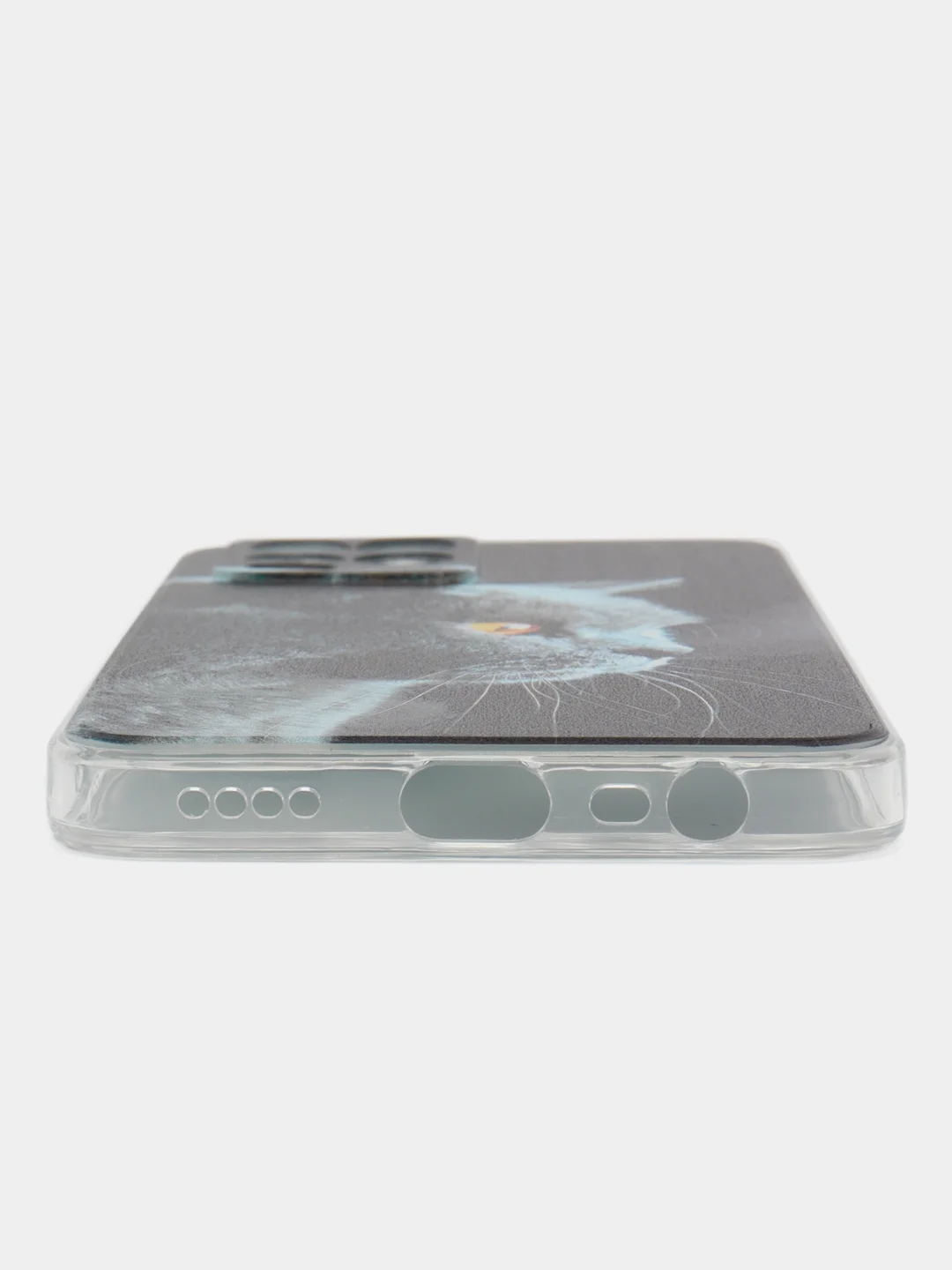 Сиреневый чехол на Oppo Realme 8/8 Pro / Реалми 8/8 Про прозрачный, с рисунком, защита камеры