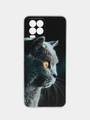 Чехол на Oppo Realme 8/8 Pro / Реалми 8/8 Про прозрачный, с рисунком, защита камеры