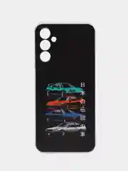 Хром чехол на Samsung Galaxy A14 4G / Галакси A14 4G прозрачный, с рисунком, защита камеры