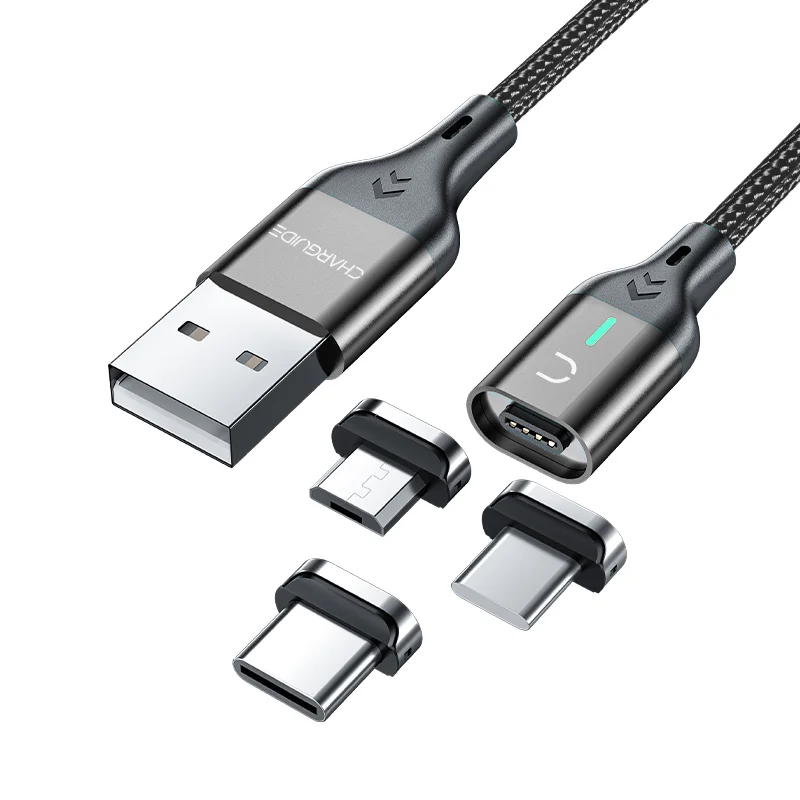 USB кабель магнинтный 4 пин для быстрой зарядки и передачи данных CharGuide Slim line 3.0
