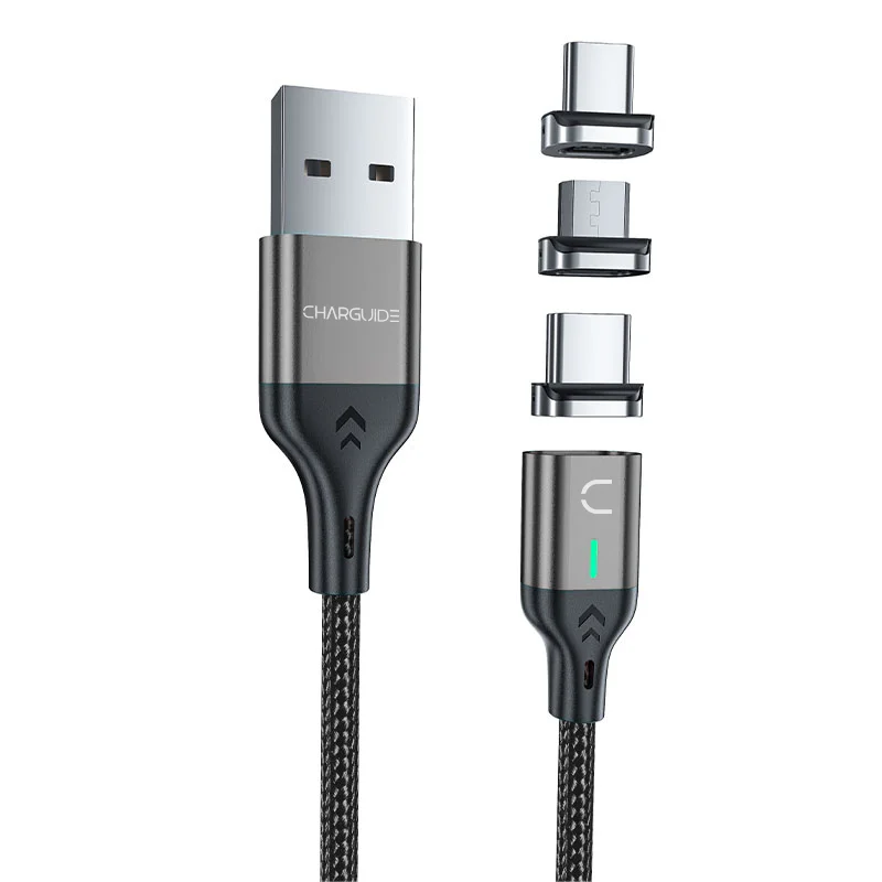 USB кабель магнинтный 4 пин для быстрой зарядки и передачи данных CharGuide Slim line 3.0