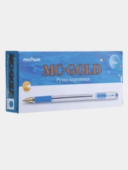 Ручка шариковая масляная с грипом MUNHWA "MC Gold",узел 0,5 мм,линия письма 0,3 мм, BMC-02