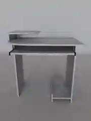 Серый стол компьютерный мини