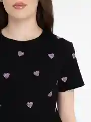 Черный футболка со стразами, топ со стразами