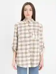 Бежевый рубашка, блузка женская