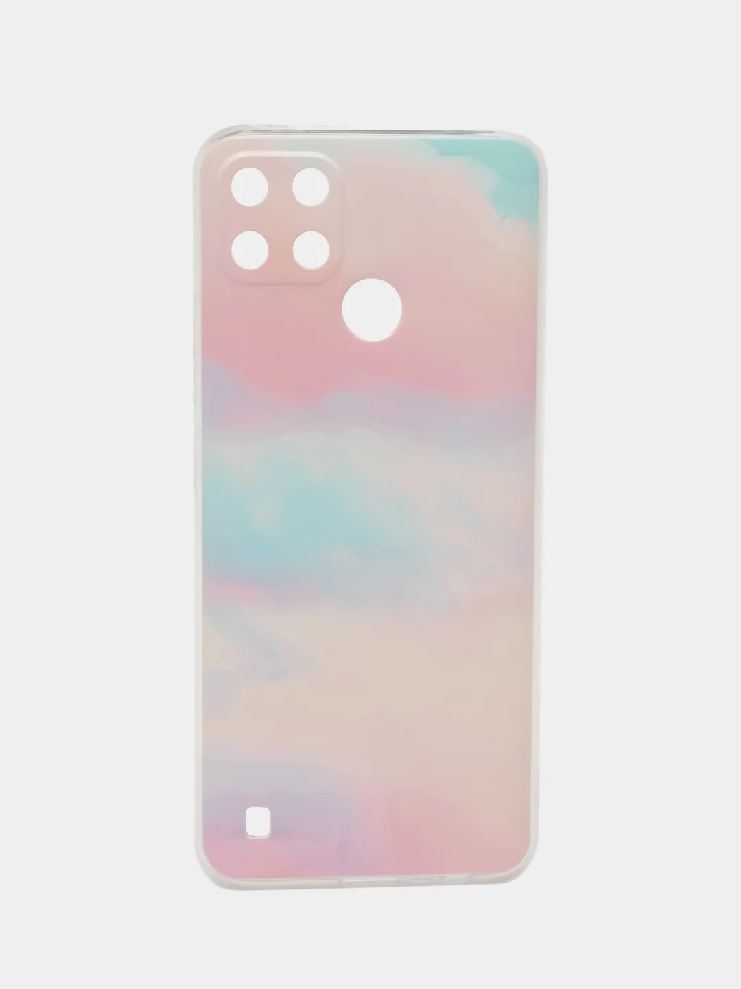 Пудровый чехол на Oppo Realme C21Y/C25Y / Реалми C21Y/C25Y прозрачный, с рисунком, защита камеры