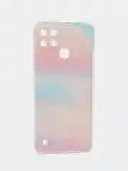 Пудровый чехол на Oppo Realme C21Y/C25Y / Реалми C21Y/C25Y прозрачный, с рисунком, защита камеры