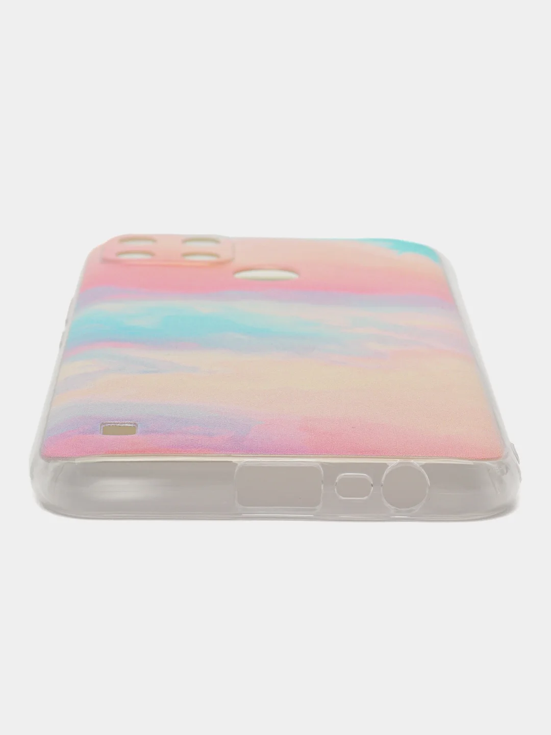 Пудровый чехол на Oppo Realme C21Y/C25Y / Реалми C21Y/C25Y прозрачный, с рисунком, защита камеры