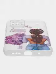 Синий чехол на Xiaomi Redmi 10 / Сяоми Редми 10 прозрачный, с рисунком, защита камеры