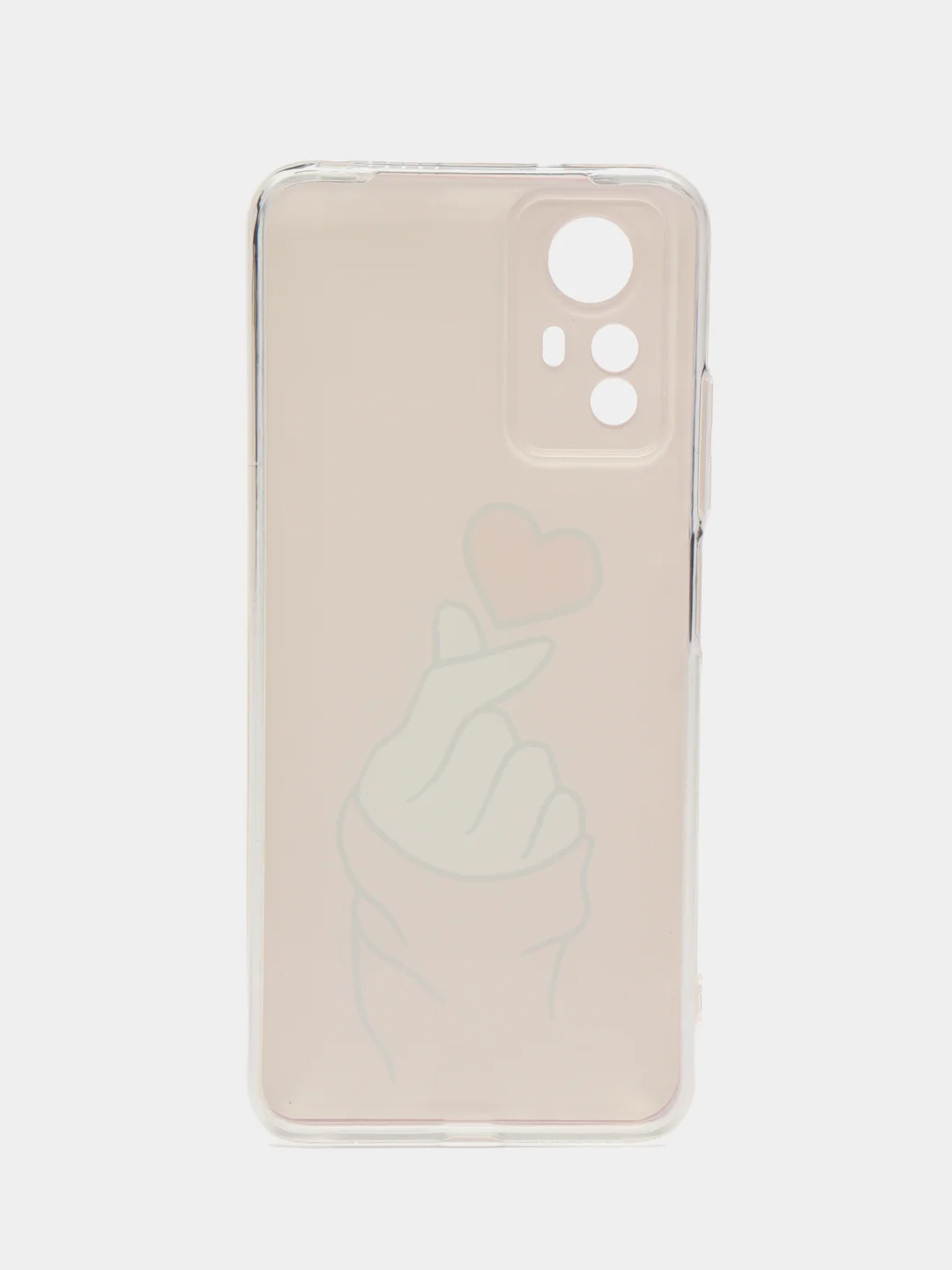 Кораллово-розовый чехол на Xiaomi Redmi Note 12S / Сяоми Редми Нот 12S прозрачный, с рисунком, защита камеры