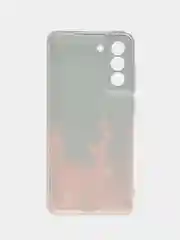 Оливковый чехол на Samsung Galaxy S21 FE 5G / Самсунг S21 FE прозрачный, с рисунком, защита камеры