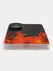 Оливковый силиконовый чехол на Honor 90 Lite / Хонор 90 Лайт прозрачный, с рисунком, защита камеры