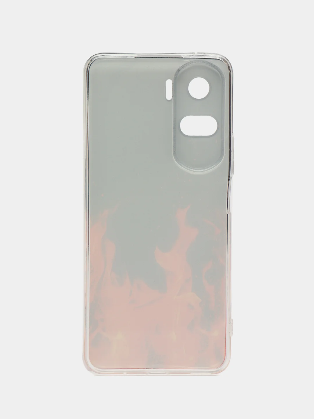 Оливковый силиконовый чехол на Honor 90 Lite / Хонор 90 Лайт прозрачный, с рисунком, защита камеры