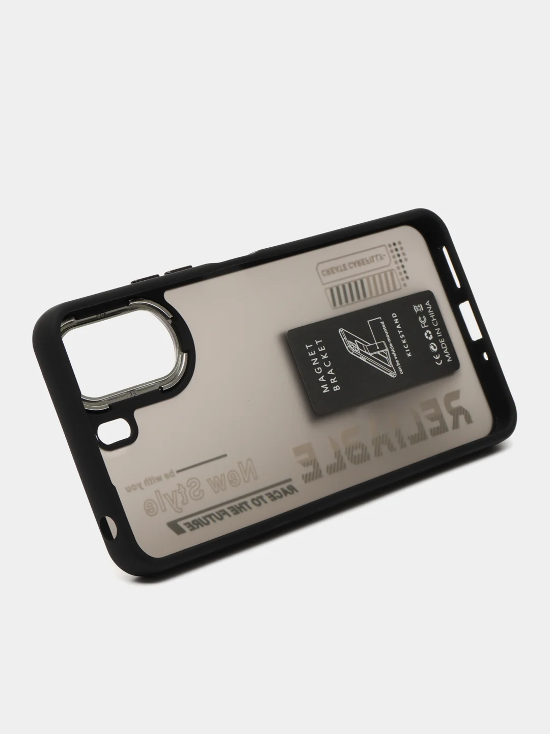 Черный чехол с подставкой на Xiaomi Redmi 13C и Poco C65 (Сяоми Редми 13Ц и Поко Ц65)