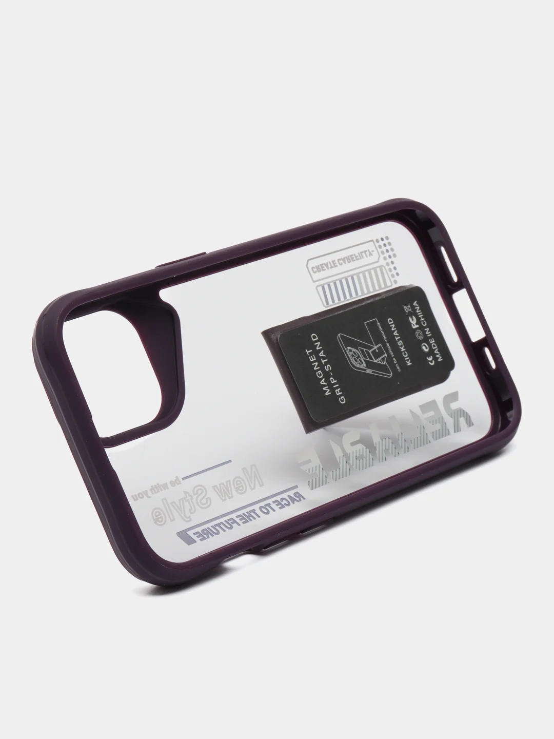 Темно-синий чехол с подставкой на iPhone 14 (Айфон 14)