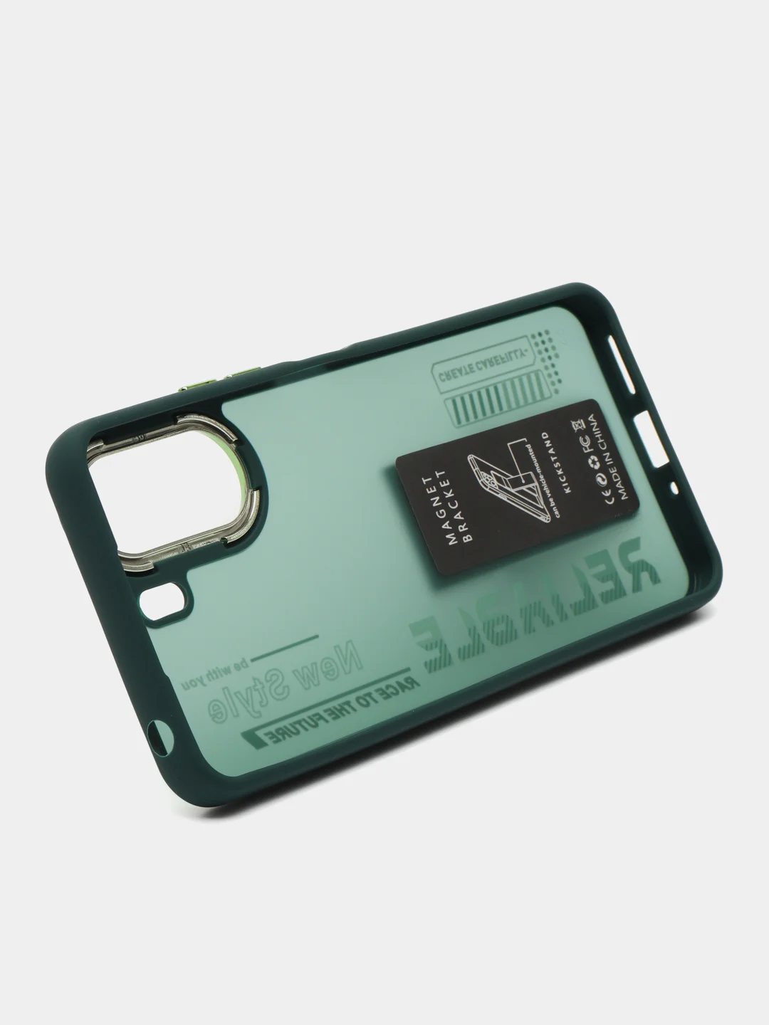 Зеленый чехол с подставкой на Xiaomi Redmi 13C и Poco C65 (Сяоми Редми 13Ц и Поко Ц65)