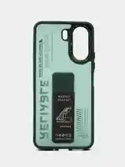 Зеленый чехол с подставкой на Xiaomi Redmi 13C и Poco C65 (Сяоми Редми 13Ц и Поко Ц65)