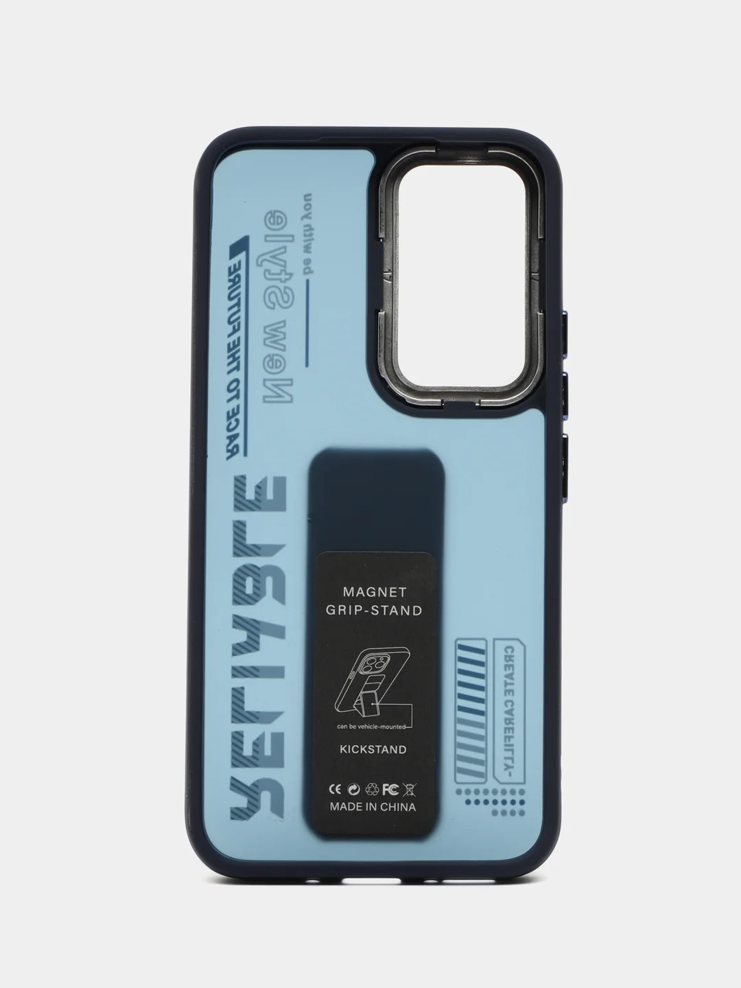 Темно-синий чехол с подставкой на Samsung A54 (Самсунг А54)