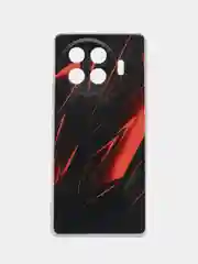 Красный чехол на Tecno Spark 20 Pro Plus / Текно Спарк 20 Про Плюс прозрачный, с рисунком
