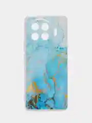 Светло-синий чехол на Tecno Spark 20 Pro Plus / Текно Спарк 20 Про Плюс прозрачный, с рисунком