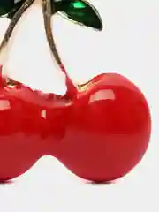 Бордовый брошь "Вишенки, вишни, вишня"