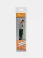 Набор кистей "creative line" синтетика (короткая ручка) 4 шт. АССОРТИ