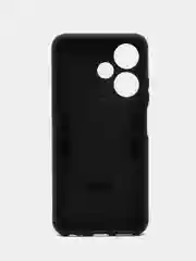 Черный чехол для Infinix HOT 30i (Хот 30 ай) противоударный, с металлической подставкой кольцом