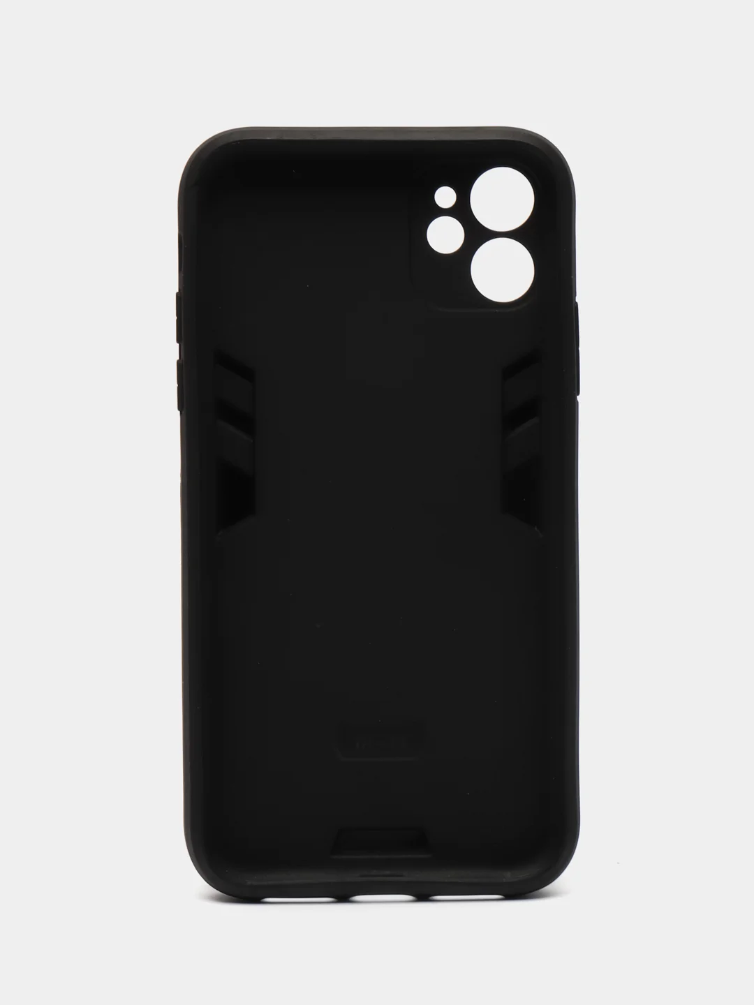Синий чехол iPhone 11 (Айфон 11) противоударный, с металлической подставкой кольцом