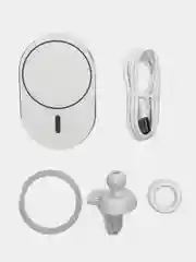 Серый металлик magsafe держатель для iPhone в машину быстрая и беспроводная зарядка
