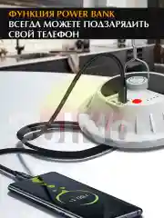 Белый светодиодный кемпинговый фонарь на солнечной батарее, зарядка от USB, функция POWER BANK