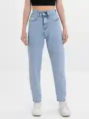 Голубой джинсы женские mom fit с высокой посадкой, голубые и черные МОМ