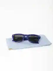Синий детские солнечные очки + чехол, гибкие с UV400