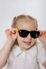 Желтый детские солнечные очки + чехол, гибкие с UV400
