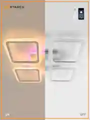 Управляемая потолочная люстра светодиодная с пультом Estares  LOOK RGB 120W бел,до 25 кв.м