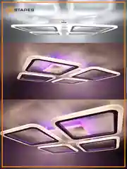 Управляемая потолочная люстра светодиодная с пультом Estares  LOOK RGB 120W бел,до 25 кв.м