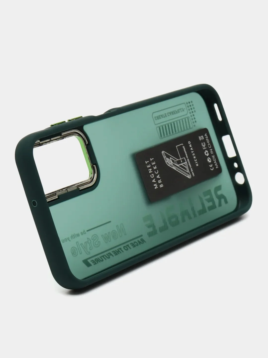 Зеленый чехол с подставкой на Samsung A15 (Самсунг А15)