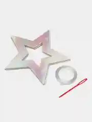 Серый гирлянда растяжка звезды