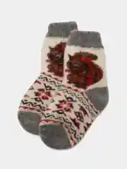 Карамельный носки детские шерстяные, вязанные, унисекс