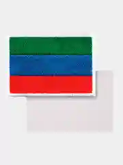 Разноцветный нашивка шеврон на одежду Флаг Дагестана, на липучке