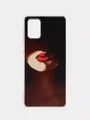 Фиолетовый чехол на Samsung Galaxy A71 4G / Самсунг А71 4G прозрачный, с рисунком, защита камеры