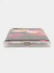 Кораллово-розовый силиконовый чехол на Xiaomi Redmi 9T / Редми 9Т прозрачный, с рисунком, защита камеры