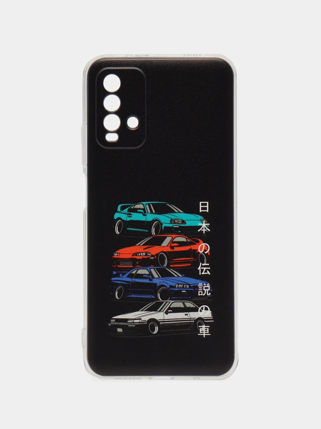 Хром силиконовый чехол на Xiaomi Redmi 9T / Редми 9Т прозрачный, с рисунком, защита камеры