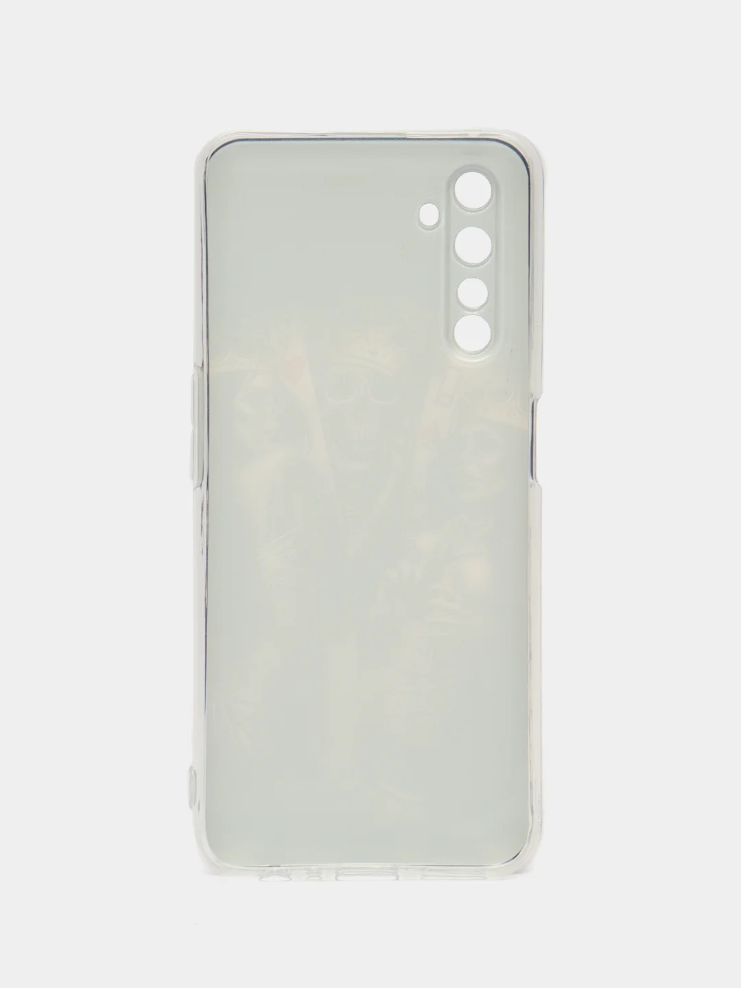 Оливковый силиконовый чехол на Realme 6 Pro / Реалми 6 Про прозрачный, с рисунком, защита камеры