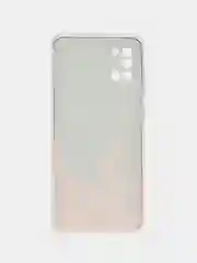 Оранжевый чехол на Samsung Galaxy A31 / Самсунг А 31 прозрачный, с рисунком, защита камеры