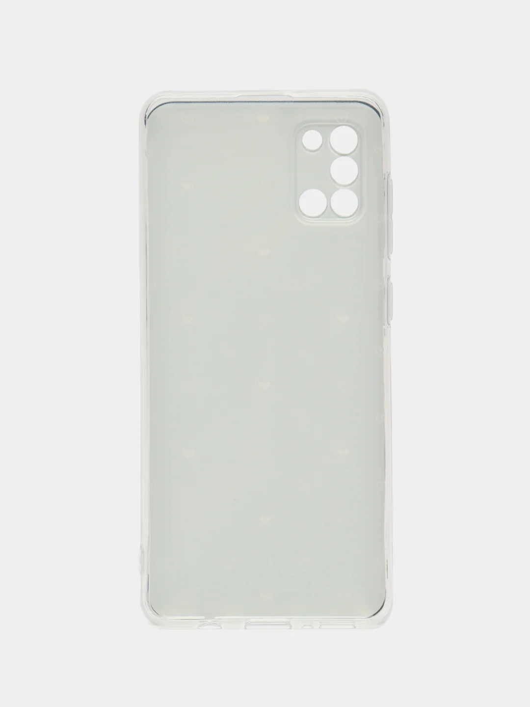 Черный чехол на Samsung Galaxy A31 / Самсунг А 31 прозрачный, с рисунком, защита камеры