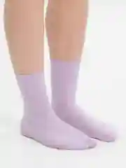 Лавандовый носки в рубчик